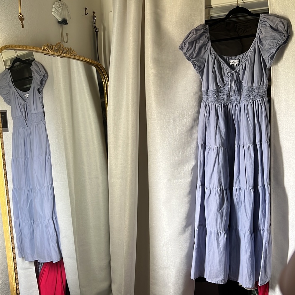 EN SAISON BLEU MIDI DRESS - Picture 6 of 9